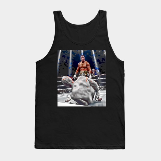 Fury vs Ngannou | Francis Ngannou Knockdown Tank Top by Vizewls